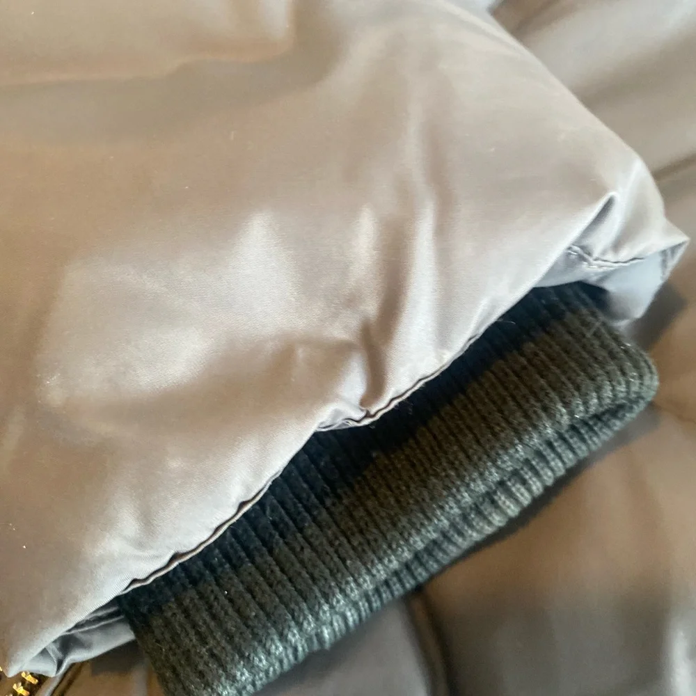 Michael Kors Puffer Mid Coat Gray‎ Black Women’s Medium Preloved